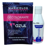 Kit Sobre Polvo Decolorante 50g Magicolor + Peroxido 30vol