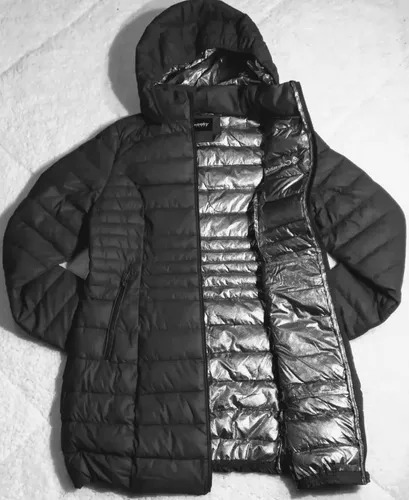 Chaqueta Parka Larga Térmica, Impermeable, Engomada Mujer 