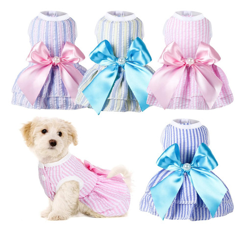 4 Piezas Vestidos Para Perros Para Perros Pequeños Medianos 