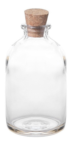 Botella Vidrio Mini Vial 100 Cc Con Tapa Corcho X18 Uds