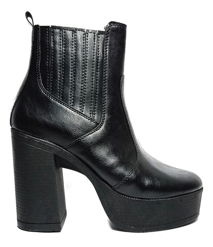 Botas De Mujer Botinetas Altas Con Plataforma Elastico Moda