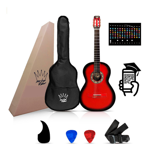 Kit Guitarra Acústica + Accesorios De Regalos 