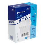 Pack 4 Lámparas De Led A19 14w Luz De Día, Volteck  48128