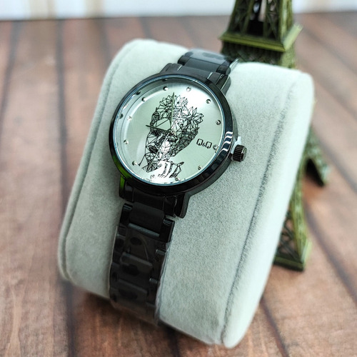 Reloj Q&q Mujer Acero Diseño Frida Piedras