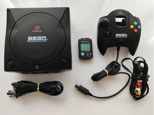 Sega Dreamcast Sports Black + Control + Memory Vmu + 5juegos