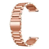 Pulseira 22mm Aço Inox Compatível Amazfit Bip 5 Ultra Large Cor Rose Gold