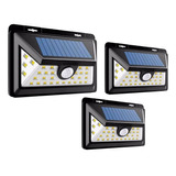 Pack 3 Foco Solar Led 30 Exterior - Sensor Movimiento