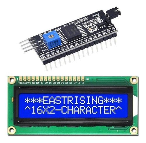 Display Lcd 1602 Azul 16x2 Con Modulo I2c Serie