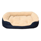 Cama Para Mascotas Chica 58x41 Cm Azul Suave Lavable Tesso