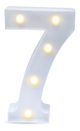 Figura Numero 7 Luz Led A Pilas. Tienda Virrey