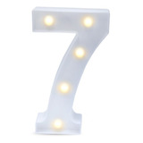 Figura Numero 7 Luz Led A Pilas. Tienda Virrey