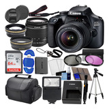 Canon Eos 4000d Dslr (rebel T100) Con Kit De Lente Zoon De -