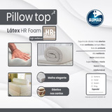 Pillow Top Ortopédico Látex Hr Foam Solteiro 78 X 3cm Aumar
