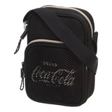 Bolsa Transversal Shoulder Bag Coca Cola Color Trend Cor Preto