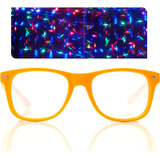 Gafas De Difracción Starburst Premium ,para Raves , Naranja