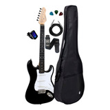 Guitarra Giannini G-100 Bk/wh Strato + Kit Capa Cabo Full