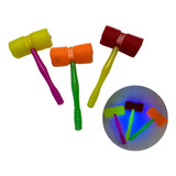 Maraca Martillo Fluo X 3 Con Fuelle Cotillon Color Surtido