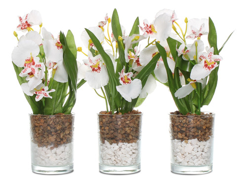 Plantas Decorativas Kit Com 3 Vasinhos Arranjo Artificial 