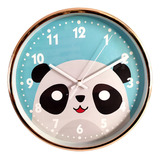 Reloj De Pared Análogo Diseño Con Panda Para Niños