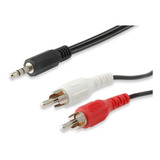 Cable Audio Video Auxiliar Plug 3.5 Macho A 2rca Macho 1,60m