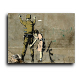 Cuadro Decorativo Canvas Recamara 80*120 Banksy Soldat