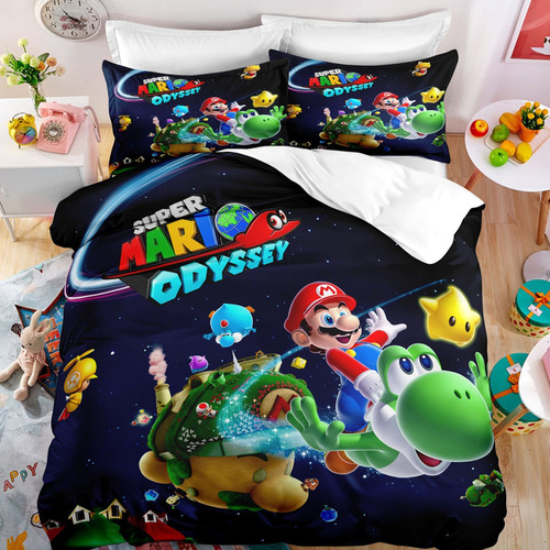 Funda De Edredón Super Mario Odyssey For Cama Doble