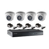Camara Seguridad Kit Hikvision Dvr 8 Canales + 4 Domo 720p