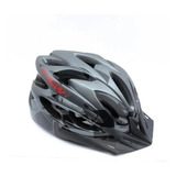 Capacete Tsw Raptor 2 Viseira E Led Bike Mtb Cinza/preto (m)