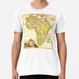 Remera Mapa Antiguo De África Algodon Premium