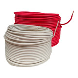 Kit 2 Cables Electrico Cca Calibre 10 Rojo Y Blanco 100m C/u