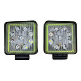 Faro Universal Auxiliar Cuadrado Jgo 9 Leds Con Aro Ambar