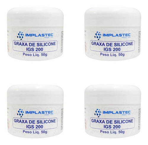 Kit Graxa De Silicone Dieletrica Lubrificante Implastec Nf