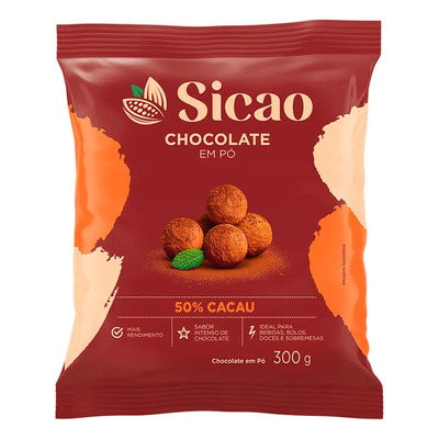 Chocolate Em Pó 50% 300g Sicao | MercadoLivre