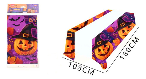 Mantel Mesa Halloween 108x180 Cm Elige Tu Diseño Araña Bruja