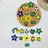 Kit Apliques Para Laços Tema Copa Do Mundo -11unidade