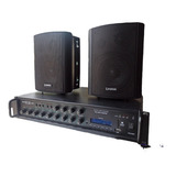 Amplificador Sonido Ambiental 6 Zonas + 12 Bafles 5 Pulgadas