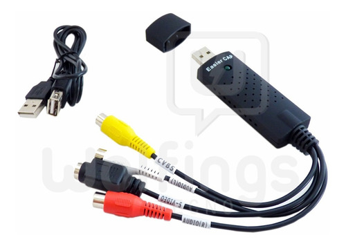 Capturadora De Audio Y Video Usb Vhs Dvd Pc Easiercap 3 Rca