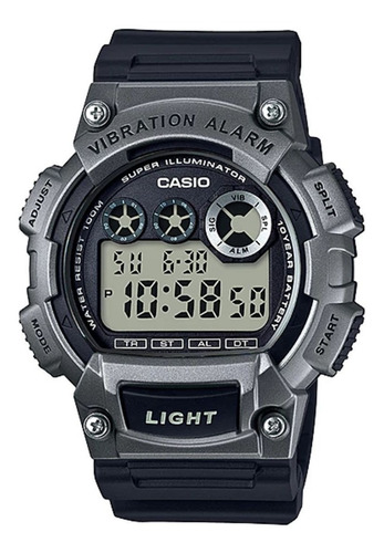 Reloj Casio W735h-1a3v Sumergible Wr 100m Alarma Vibracion