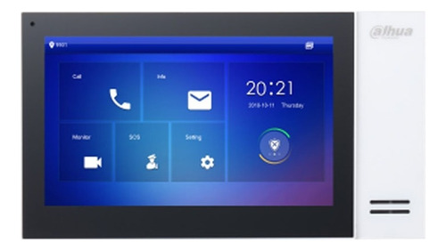 Monitor Ip Dahua Touch De 7 Poe Grupal Microsd Color Negro