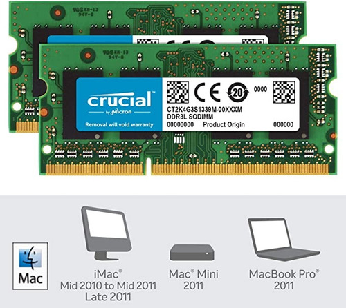 Memória Ram Notebook Pc3l 8gb 1 Ddr3l 1600mhz Crucial 