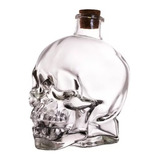 Botella Calavera Vidrio Craneo Vodka Whisky 