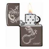 Zippo Encendedor Chinese Dragon Design Plateado Zp49030