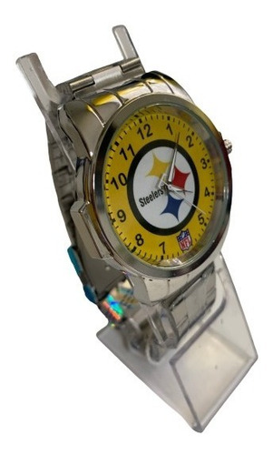 Reloj Nfl Steelers  Pittsburgh Analogo  Extensible 