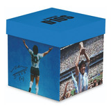 Caja De Madera Para Regalo Diego Maradona Futbol Temática