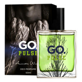 Perfume Go Pulse, Edp, Amadeirado Aromático, Energético Para O Dia A Dia, Go Man, 50ml