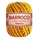 Barbante Barroco Multicolor 6 Fios 400gr Linha De Crochê Cor Girassol