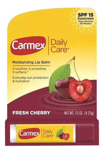 Carmex Lip Balm Stick Fresh Cherry Flavor 