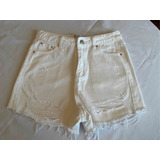 Short De Mujer Blanco Desflecado Talle 26 St Marie