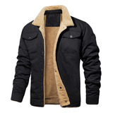 Chaqueta De Invierno Acolchada Para Hombre, Gruesa, Forrada