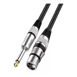 Cable Plug De 1/4 Estereo 6,35mm A Xlr Canon Hembra 5 Metros